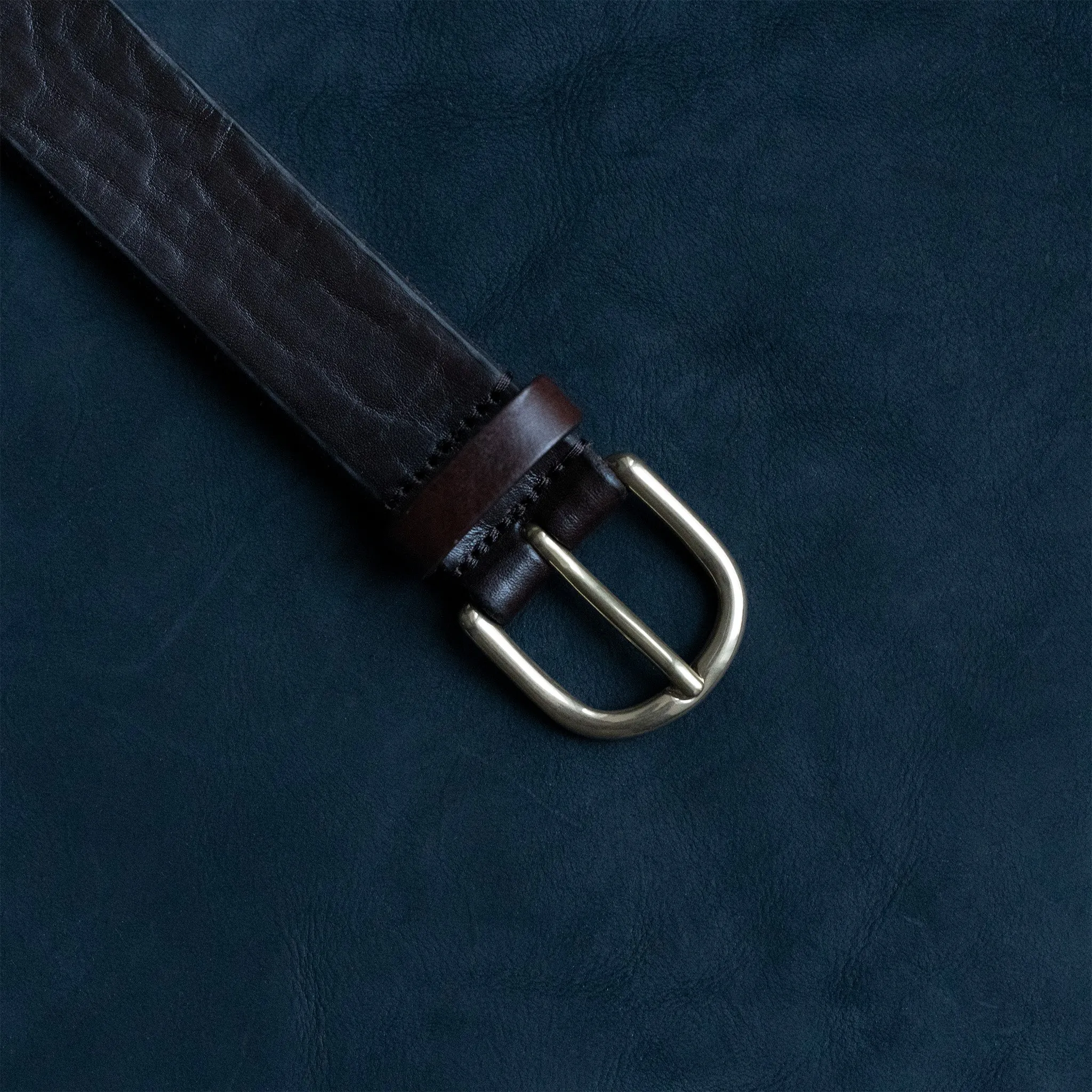 Jean Belt in Rustic Calf - Dark Brown