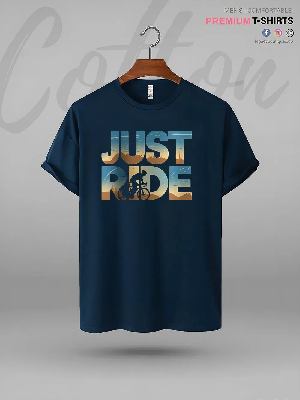 JUST RIDE Print Men's High Quality T-Shirt In Resonable Price