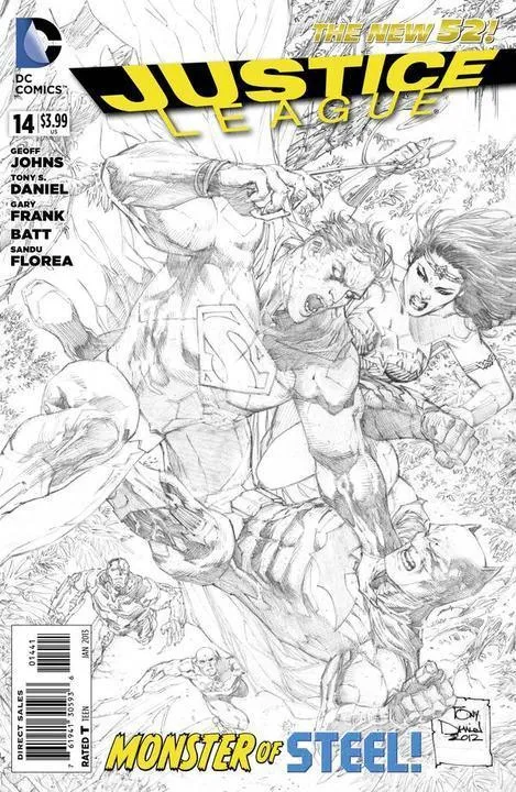 JUSTICE LEAGUE VOL 2 #14 BLACK & WHITE VAR ED