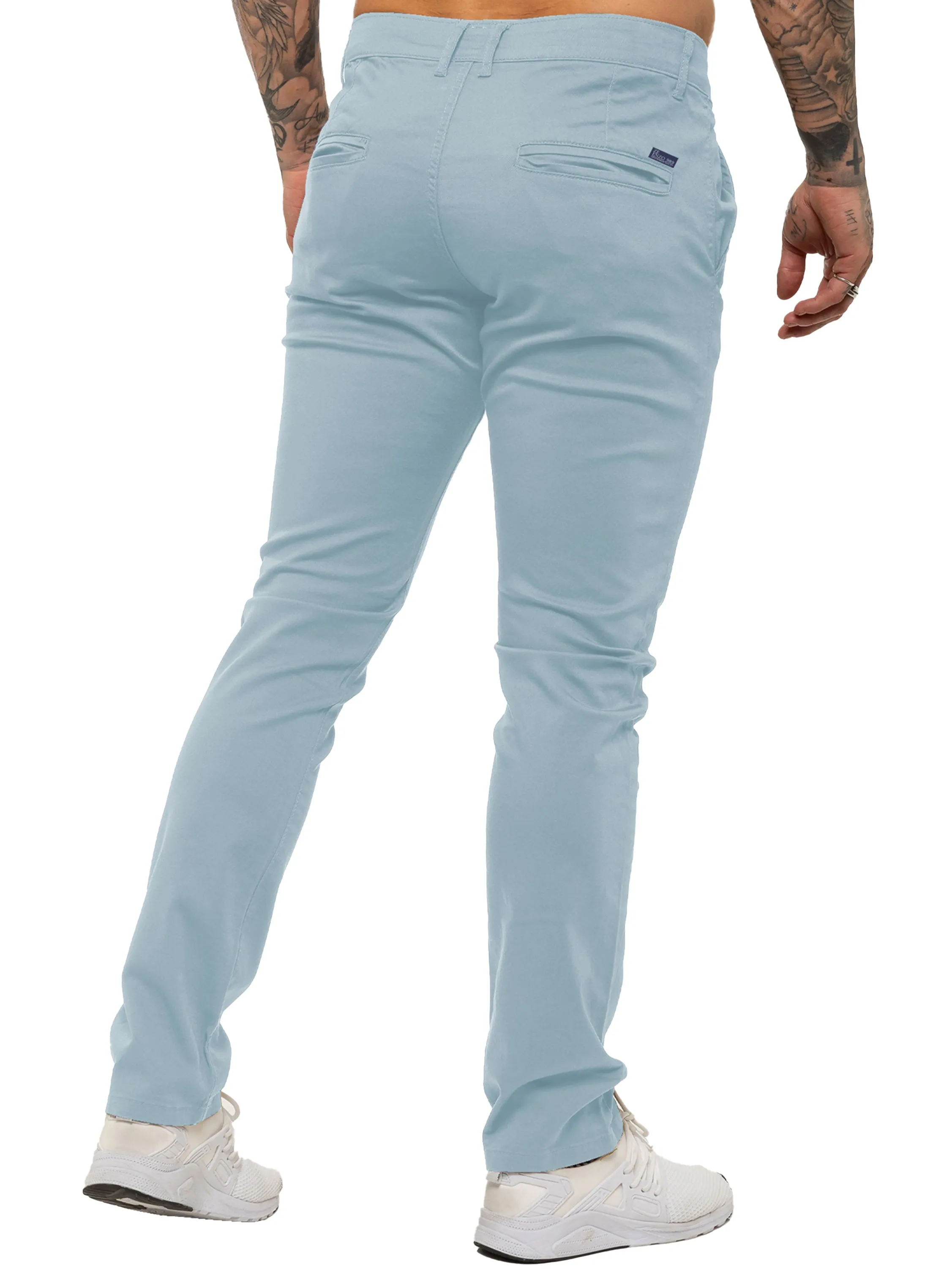 Kaiden Slim Stretch Trousers - Sky Blue