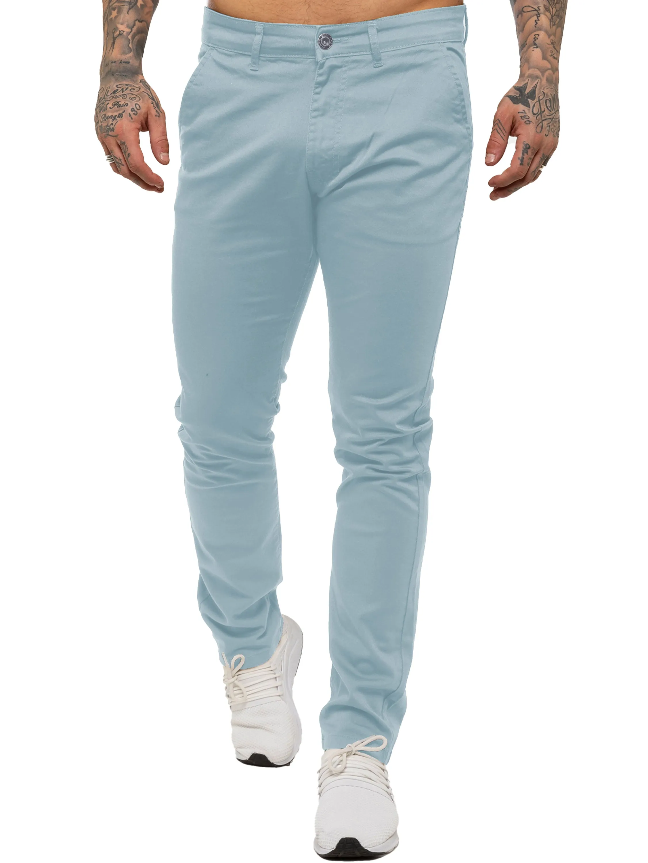 Kaiden Slim Stretch Trousers - Sky Blue