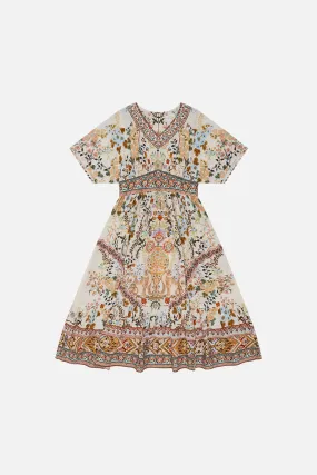 KIDS RELAXED SHIRRED WAIST DRESS 4-10 IN HONOUR OF HEIRLOOMS