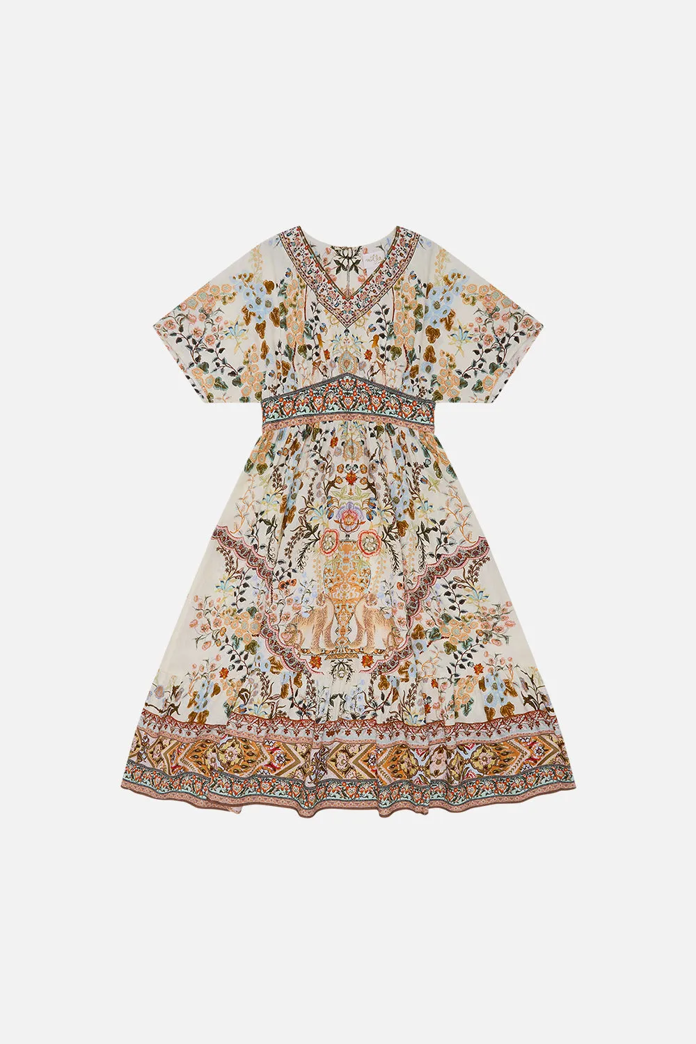 KIDS RELAXED SHIRRED WAIST DRESS 4-10 IN HONOUR OF HEIRLOOMS