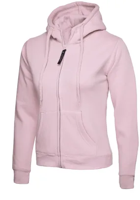 Ladies Classic Full Zip Hooded Sweatshirt | Pink