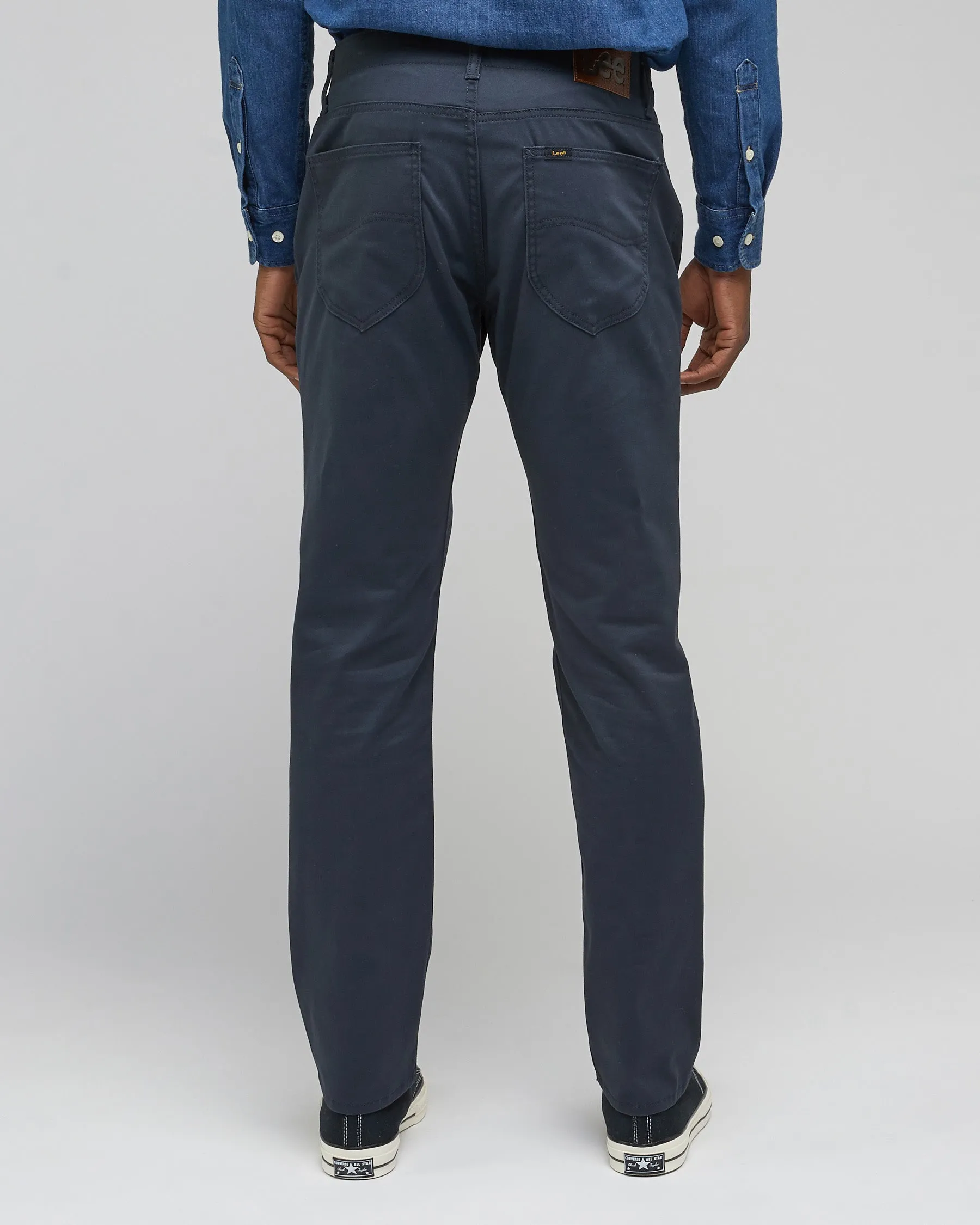 Lee Straight Fit Extreme Motion Mens Cotton Twill Trousers - Navy