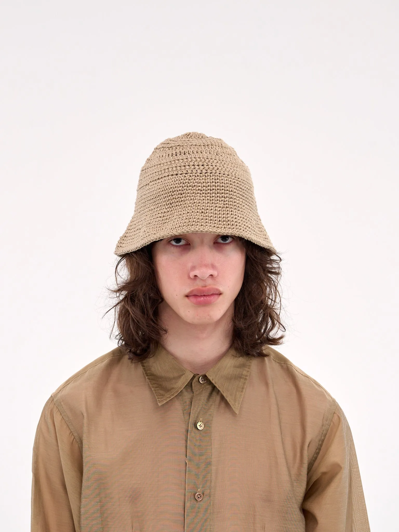 Linen Hand Knit Sailor Hat (WKN-251110-35-KHAKI)