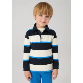 Mayoral Boys Striped Polo Shirt 4104 Navy