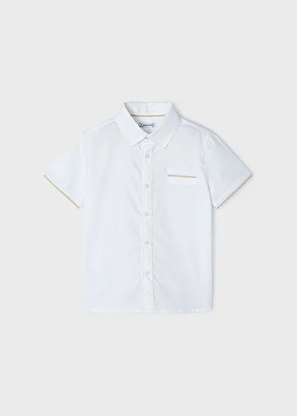 Mayoral Boys White Shirt & Beige Chinos