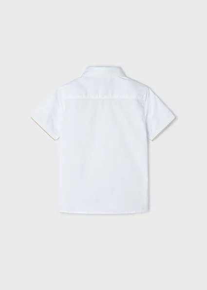 Mayoral Boys White Shirt & Beige Chinos