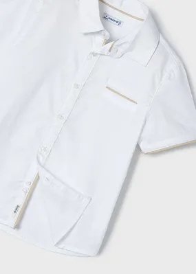 Mayoral Boys White Shirt & Beige Chinos