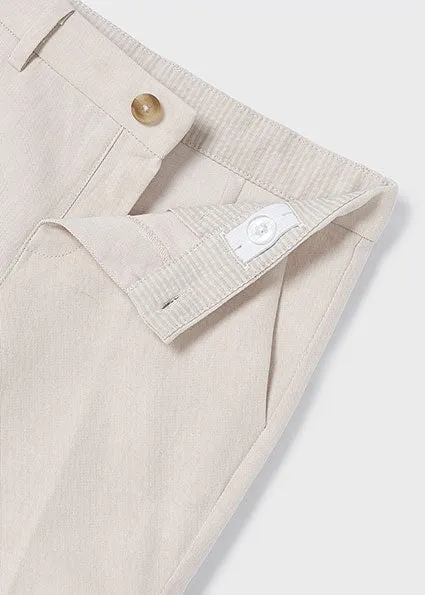 Mayoral Boys White Shirt & Beige Chinos
