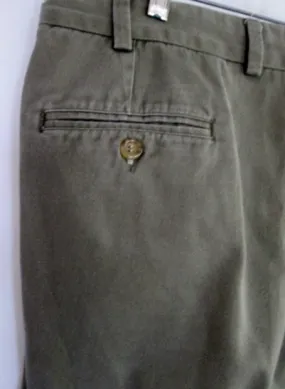 MENS BILLS KHAKIS Made in USA Khaki Chinos FLAT FRONT PANTS 40 X 29 GRAY