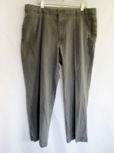 MENS BILLS KHAKIS Made in USA Khaki Chinos FLAT FRONT PANTS 40 X 29 GRAY