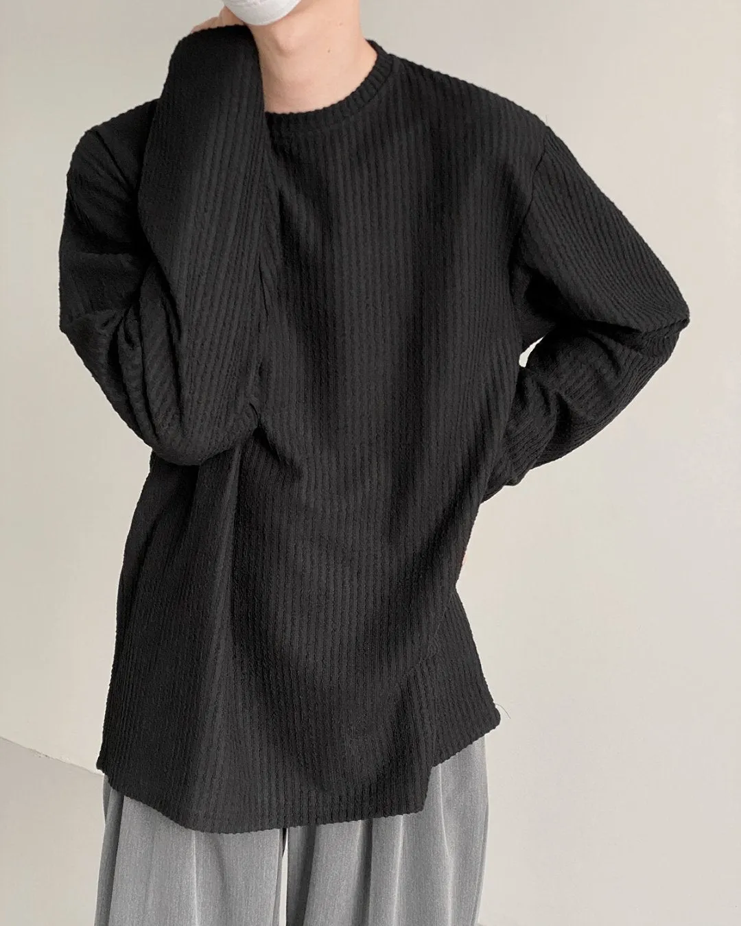 MEN'S PIT STRIPE LONG SLEEVE T-SHIRT KBQ0535