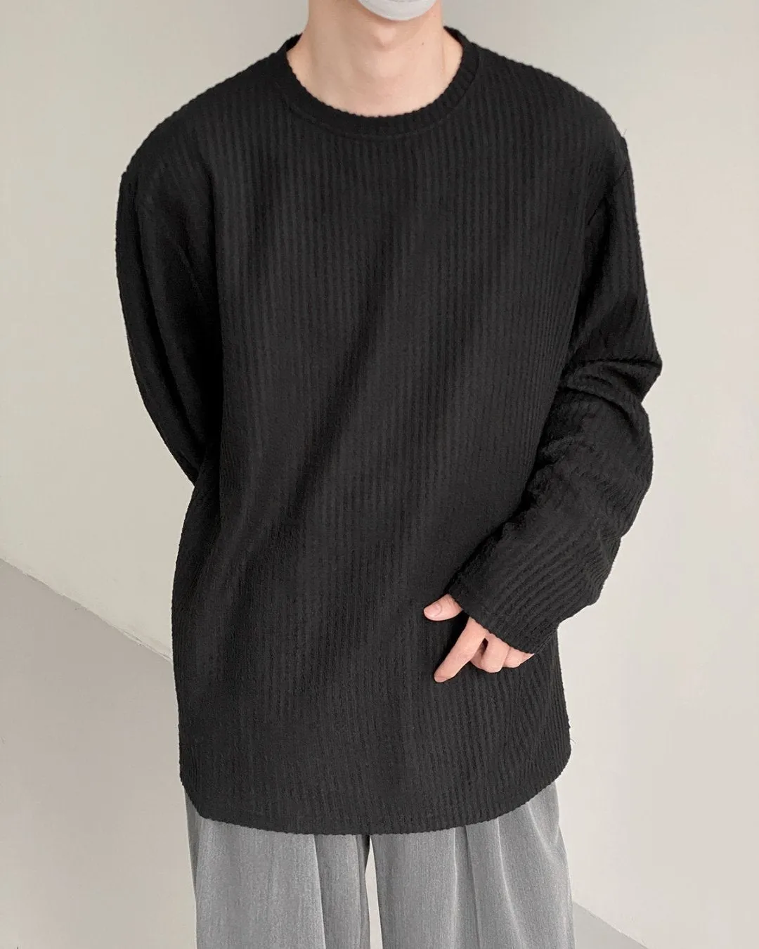 MEN'S PIT STRIPE LONG SLEEVE T-SHIRT KBQ0535