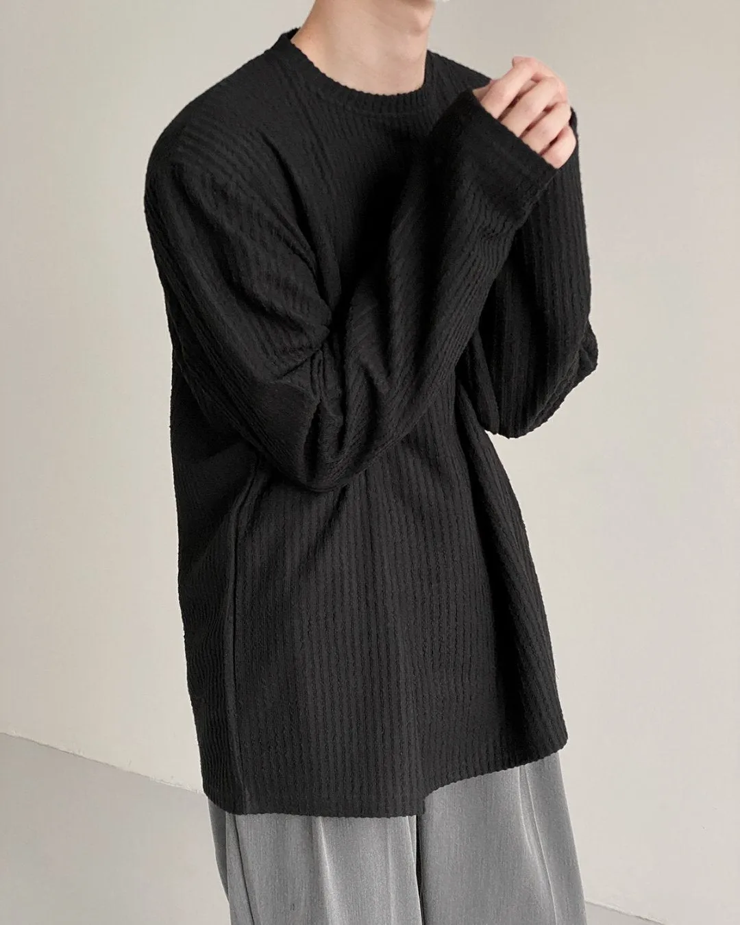 MEN'S PIT STRIPE LONG SLEEVE T-SHIRT KBQ0535