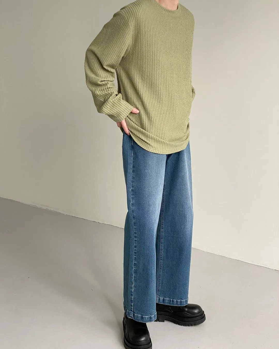MEN'S PIT STRIPE LONG SLEEVE T-SHIRT KBQ0535