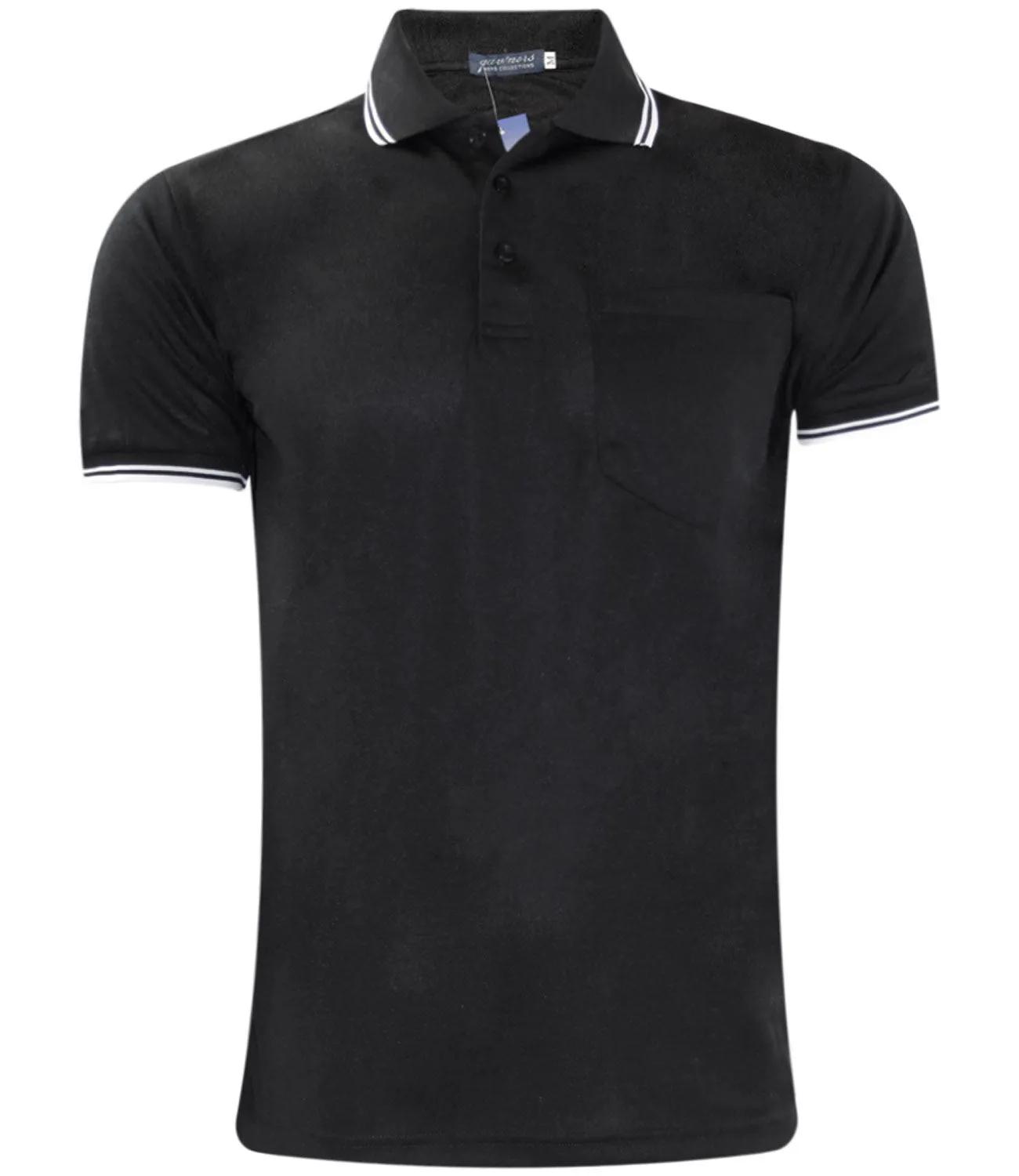 Mens Polo Shirt Cotton Pique Pocket Men Ribbed Tipping Collar PK T Shirt Summer Top Tee Gym Casual Wear
