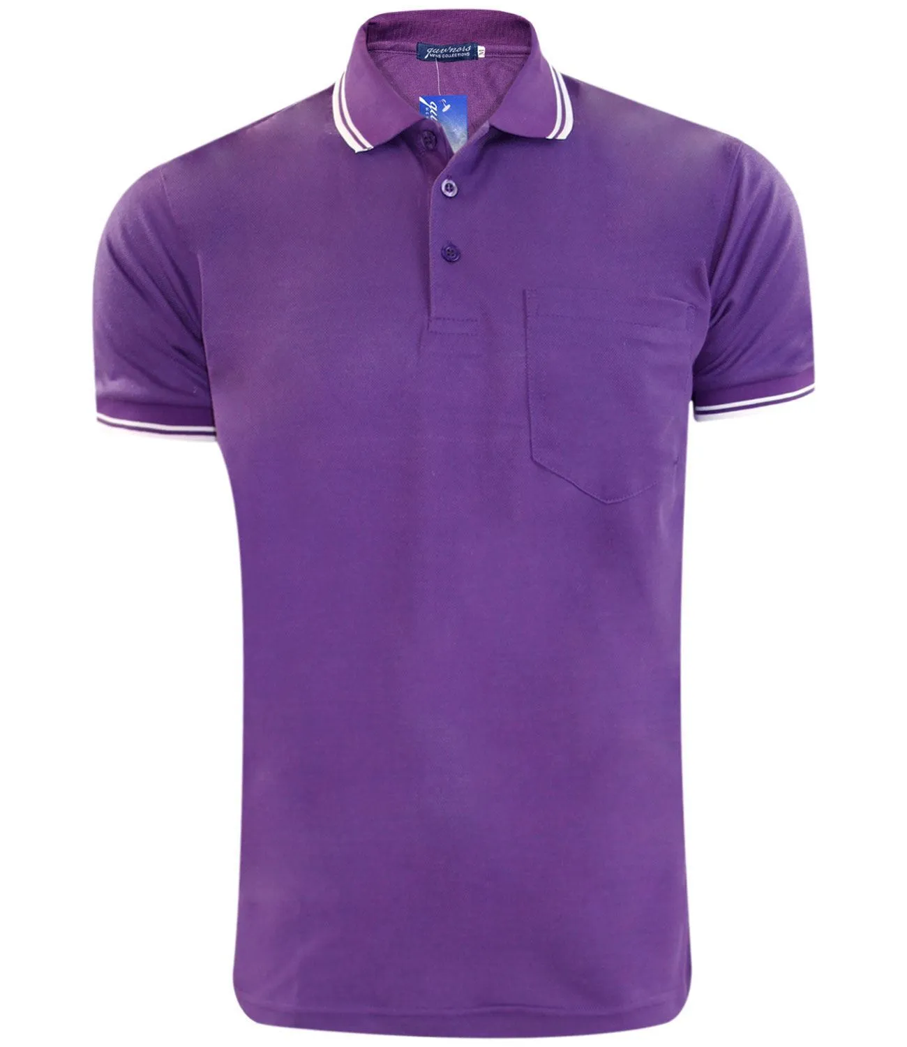 Mens Polo Shirt Cotton Pique Pocket Men Ribbed Tipping Collar PK T Shirt Summer Top Tee Gym Casual Wear