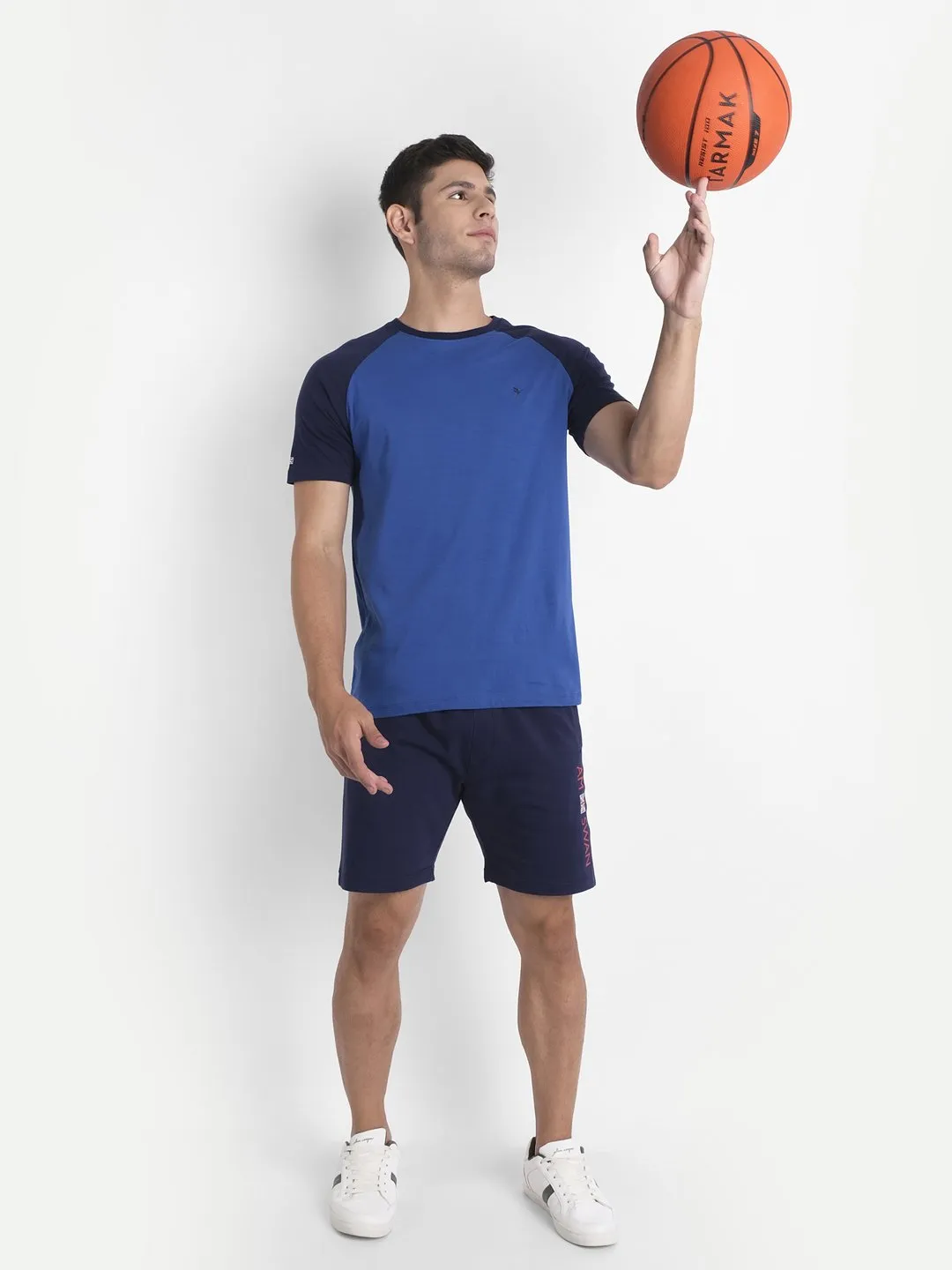 Mens Premium Cotton Raglan Half Sleeve Crew Neck T-Shirts