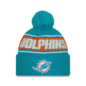 Miami Dolphins New Era 2024 Sideline Sport Cuffed Knit Hat with Toque