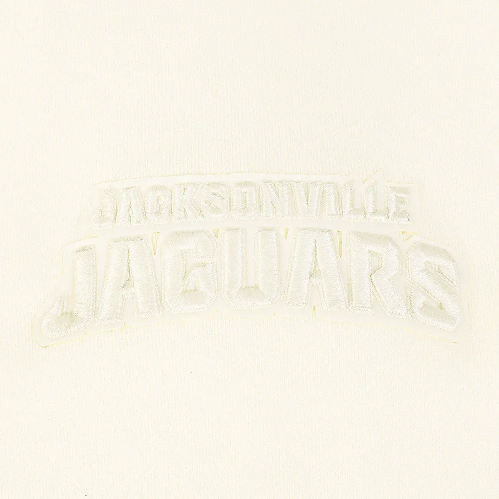 NFL JACKSONVILLE JAGUARS NEUTRAL MEN'S DROP SHOULDER FLC CREWNECK (EGGSHELL)