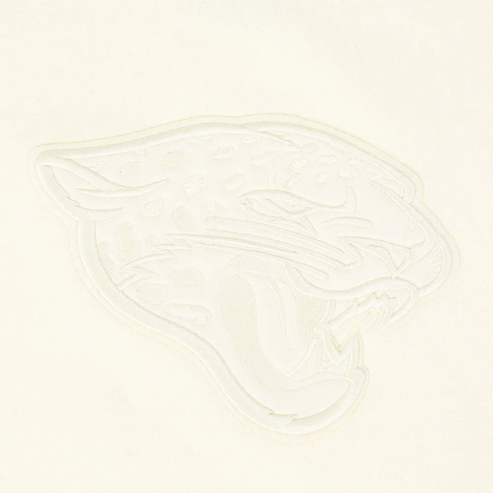 NFL JACKSONVILLE JAGUARS NEUTRAL MEN'S DROP SHOULDER FLC CREWNECK (EGGSHELL)