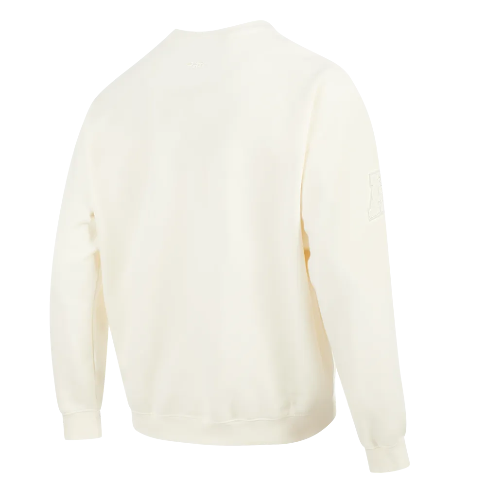 NFL JACKSONVILLE JAGUARS NEUTRAL MEN'S DROP SHOULDER FLC CREWNECK (EGGSHELL)