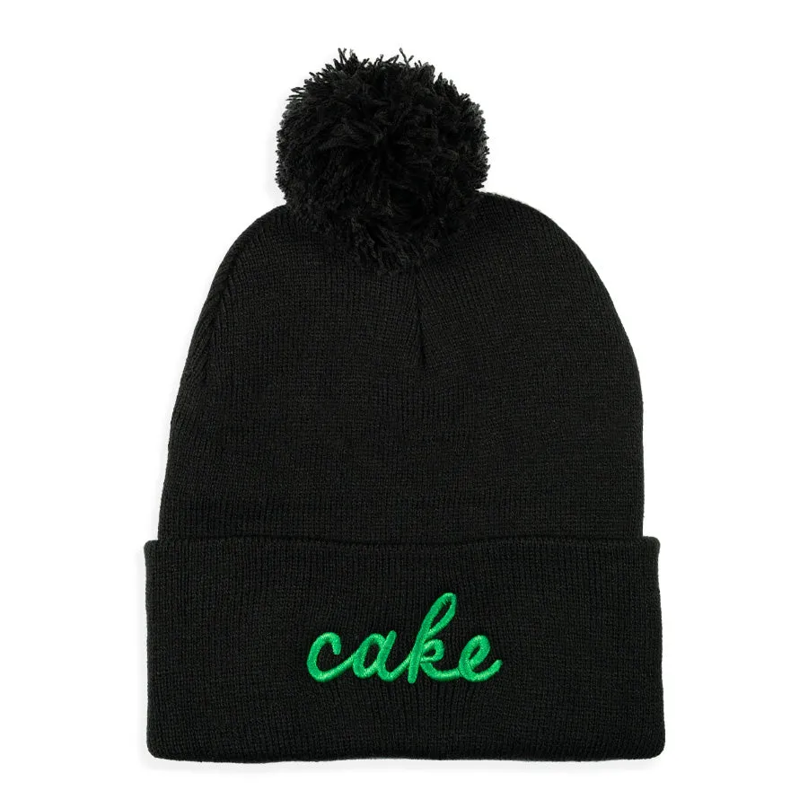 Northmade Co. Edina "Cake" Pom Hat in Black/Green