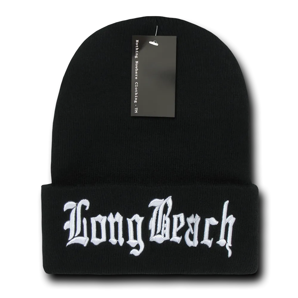 Nothing Nowhere N21 City Cuffed Long Beanies Hats Winter Warm Ski Skull Caps Snug