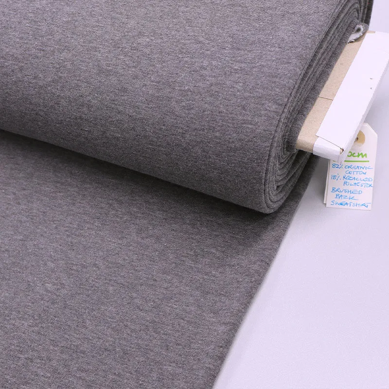 Organic Heavy Sweatshirting - Marl Grey Melange