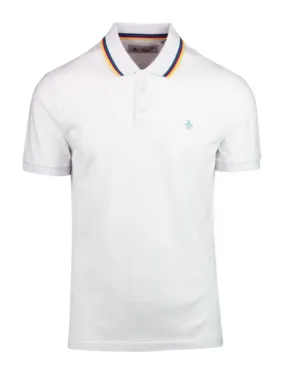 Original Penguin Rainbow Tipped Pique Polo Shirt - Bright White