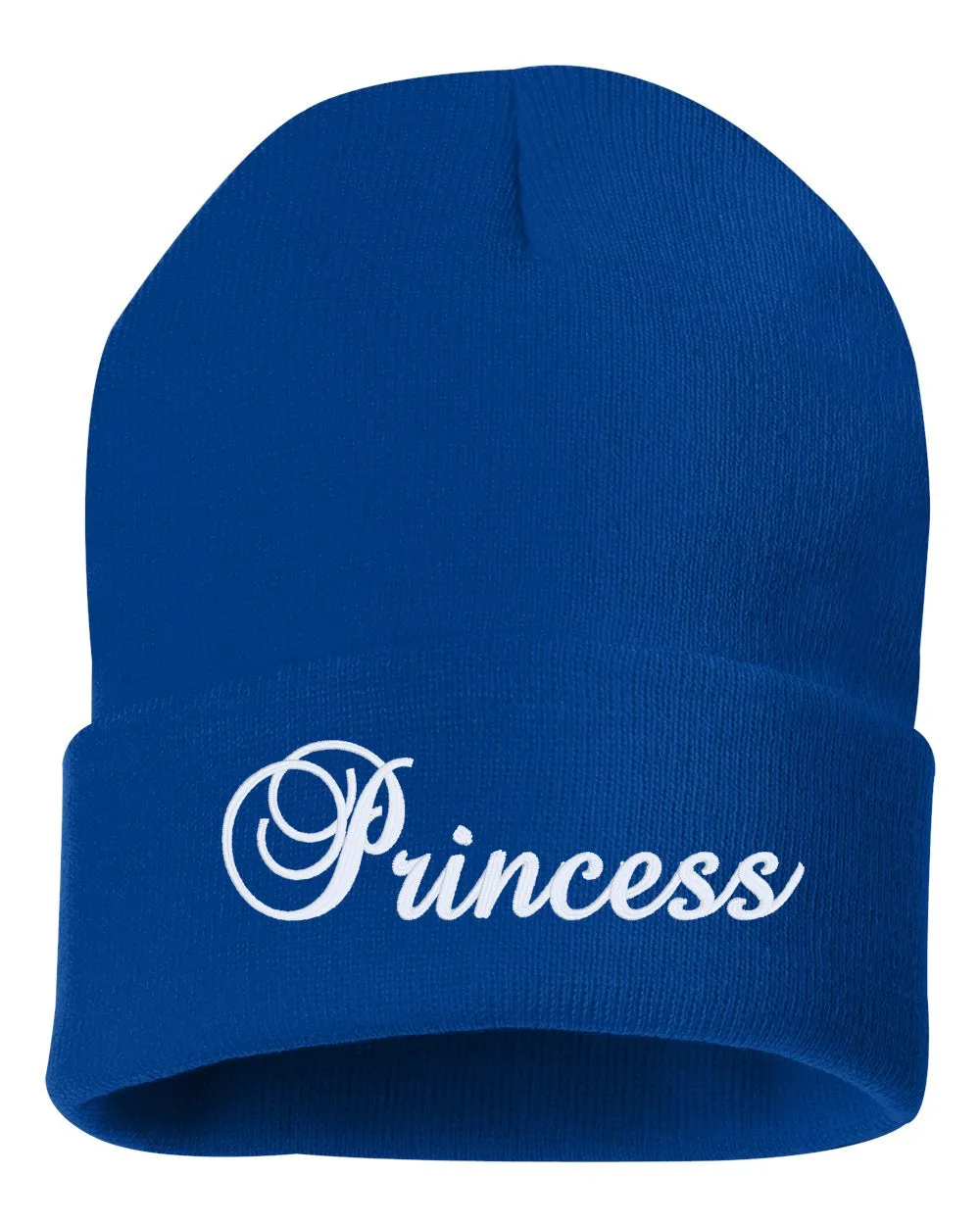 Princess Embroidered Cuffed Beanie Hat