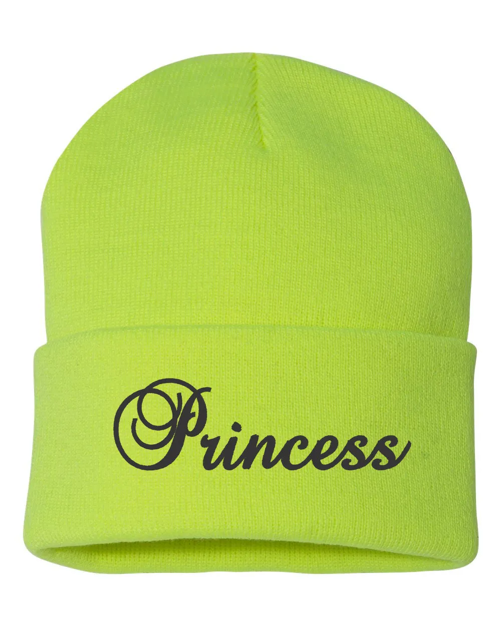 Princess Embroidered Cuffed Beanie Hat