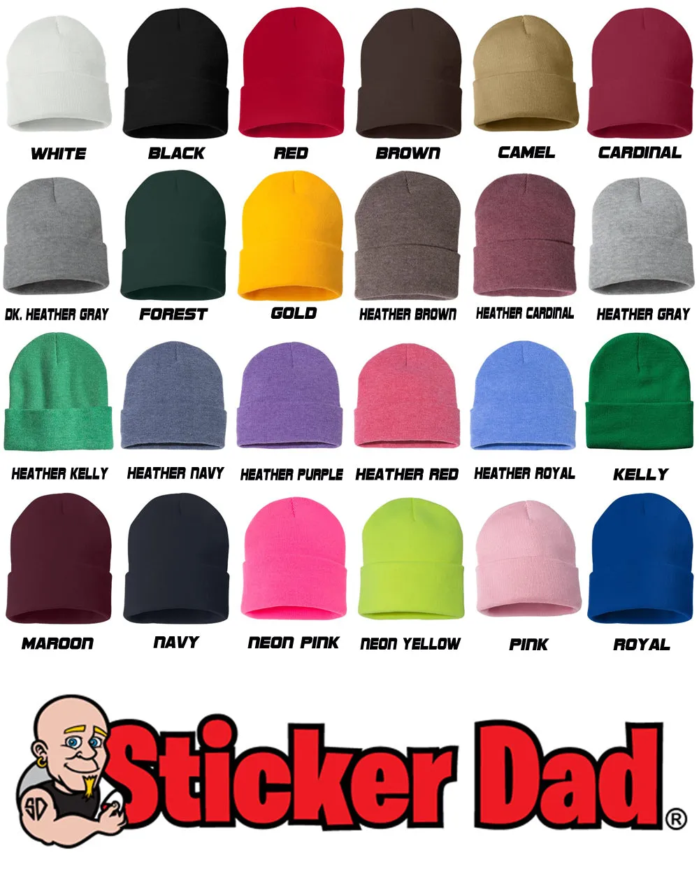 Princess Embroidered Cuffed Beanie Hat