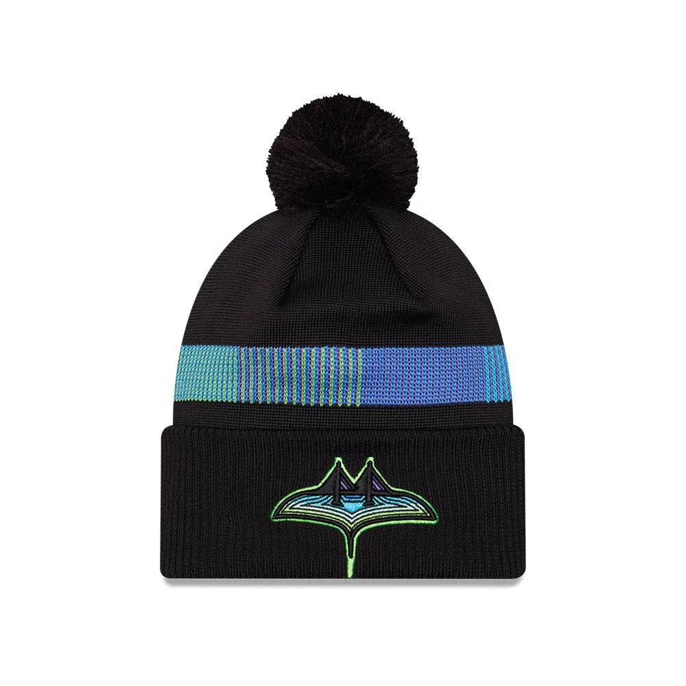Rays New Era Black Gradient Skyway City Connect Burst Knit Hat