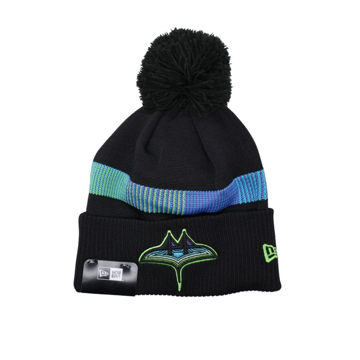 Rays New Era Black Gradient Skyway City Connect Burst Knit Hat