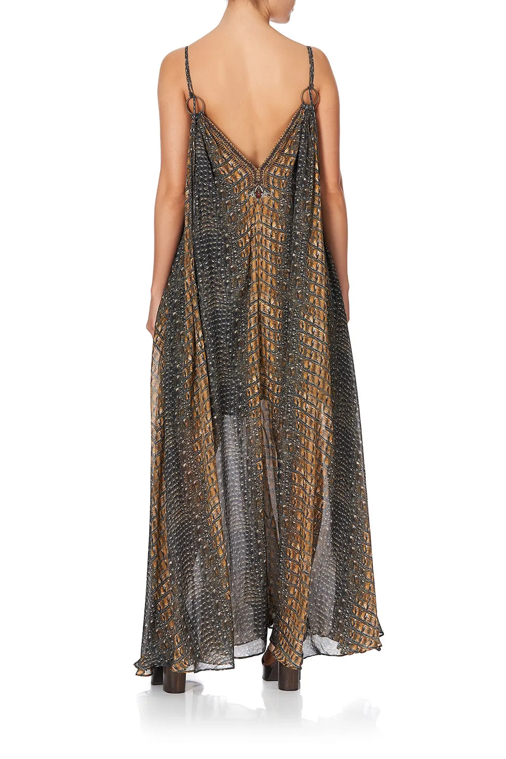RING DETAIL STRAP DRESS CROCODILE ROCK