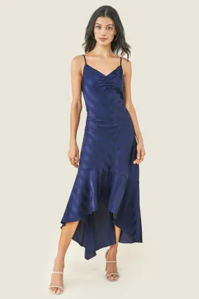 Rosado Striped Satin Slip Dress