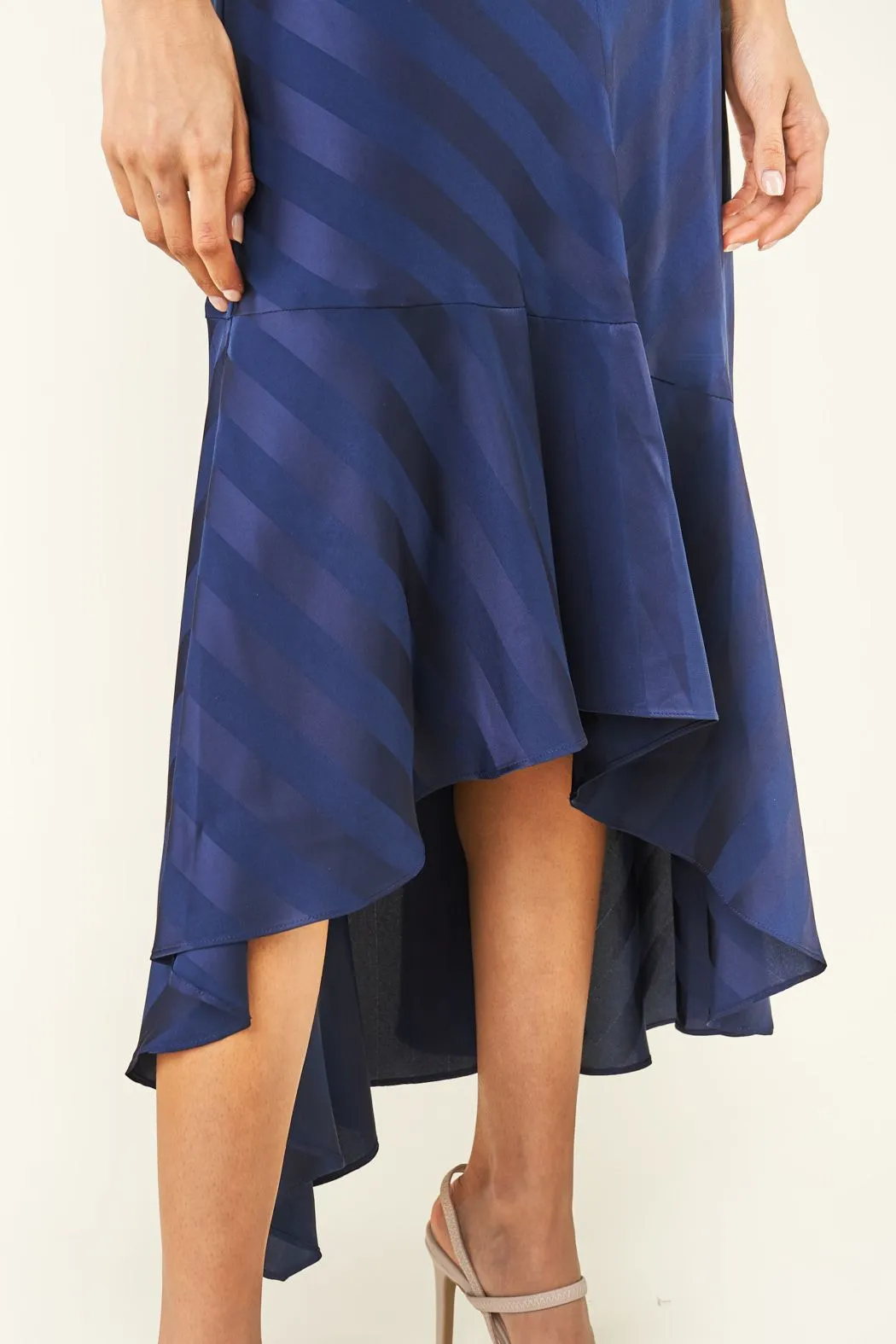 Rosado Striped Satin Slip Dress