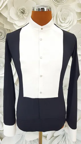 SALE Alfa Fashion Stretch Competition Tails Shirt Black or White