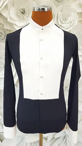 SALE Alfa Fashion Stretch Competition Tails Shirt Black or White
