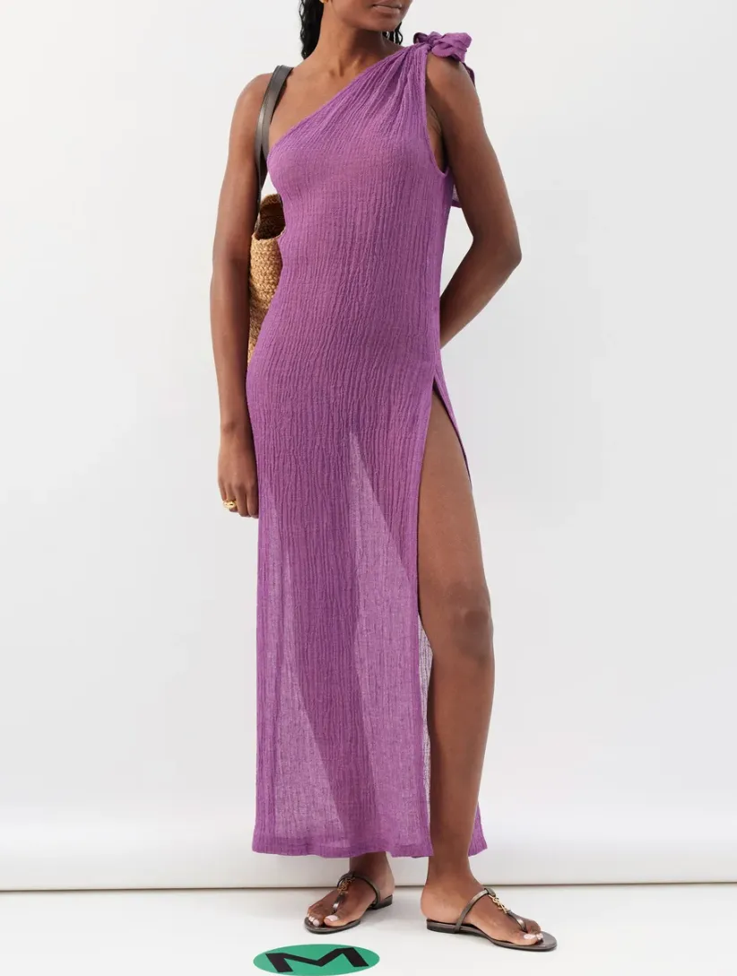 Sarong Maxi Dress - Raspberry