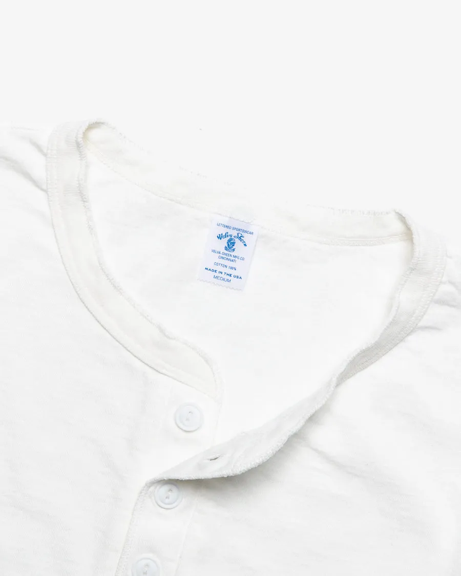 SHORT SLEEVE HENLEY T-SHIRT WHITE