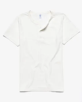 SHORT SLEEVE HENLEY T-SHIRT WHITE
