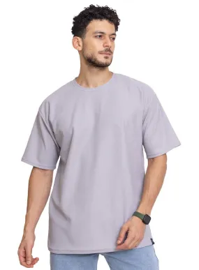 Silver Rhombus Over Size Round T-Shirt