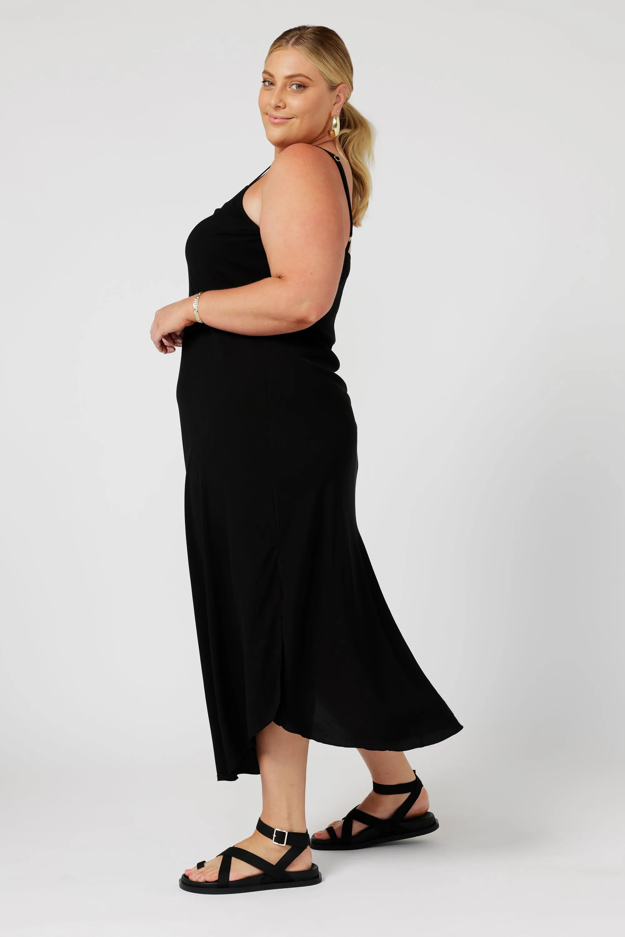 Slip Dress MAXI | Bias Cut | Black