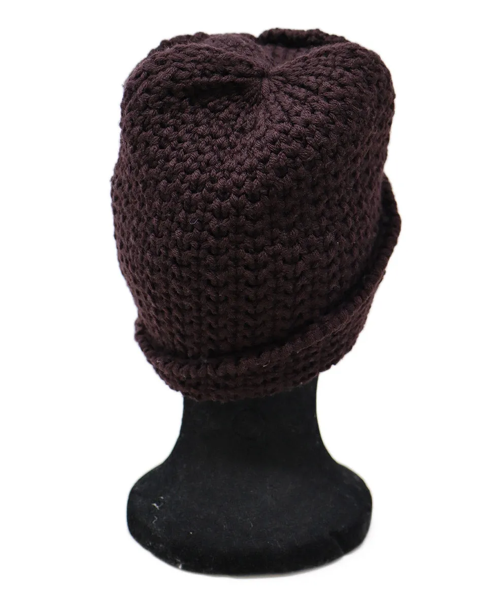 Sonia Rykiel Plum Wool Knit Hat