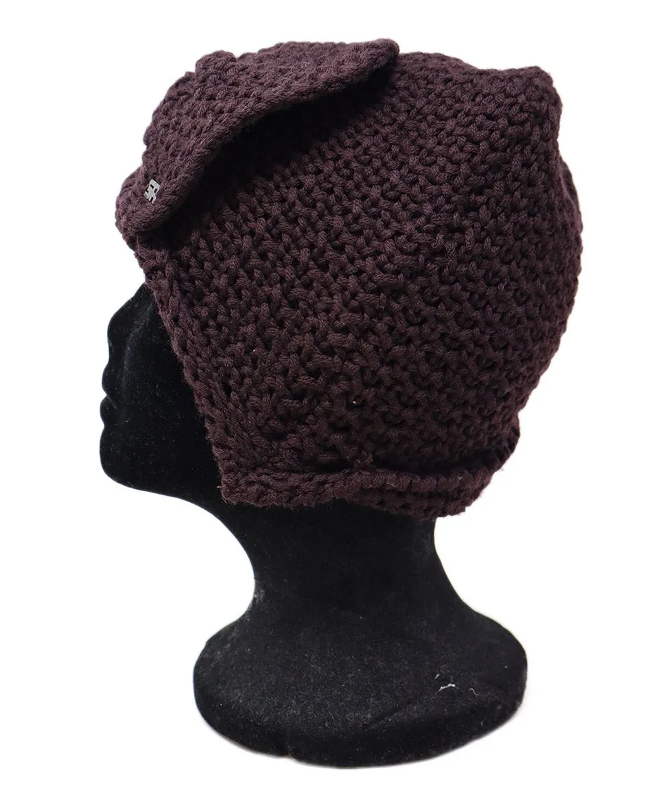 Sonia Rykiel Plum Wool Knit Hat