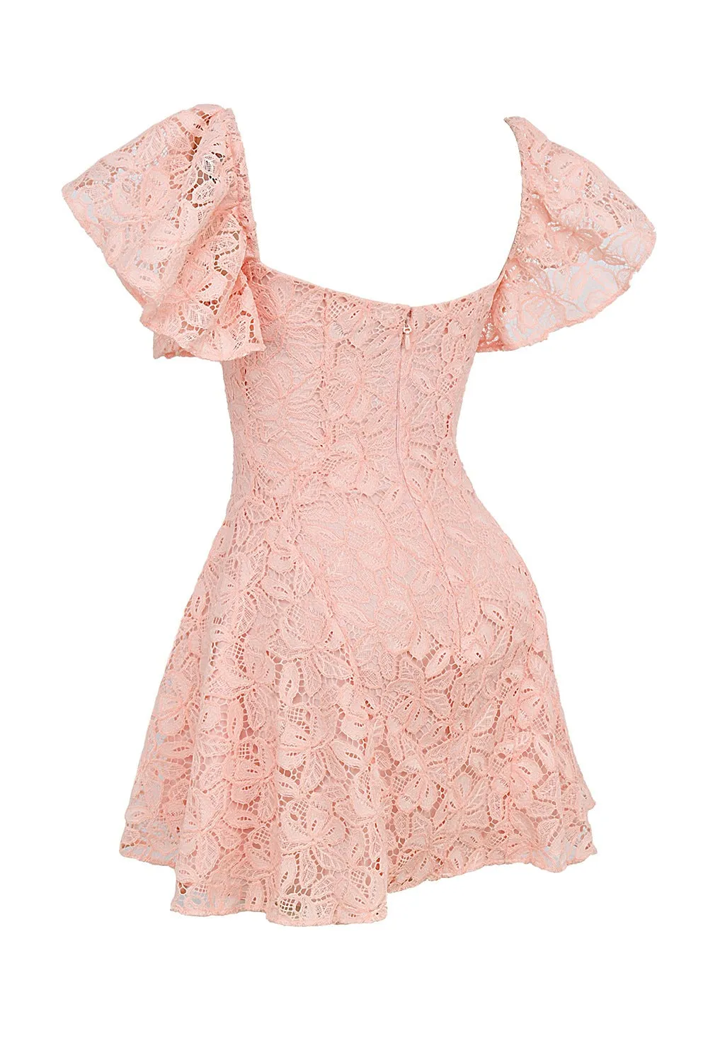 Summer Fresh V Neck Butterfly Sleeve Short Dress